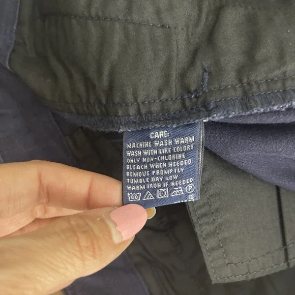 Ralph Lauren Sport Shorts Womens Size 6 Navy Blue Embroidered Pony Chino Summer - Picture 12 of 12